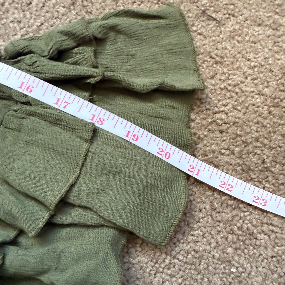 NWT Free People Adella Crochet Lace Top in Olive Green Sz M - Picture 5 of 8